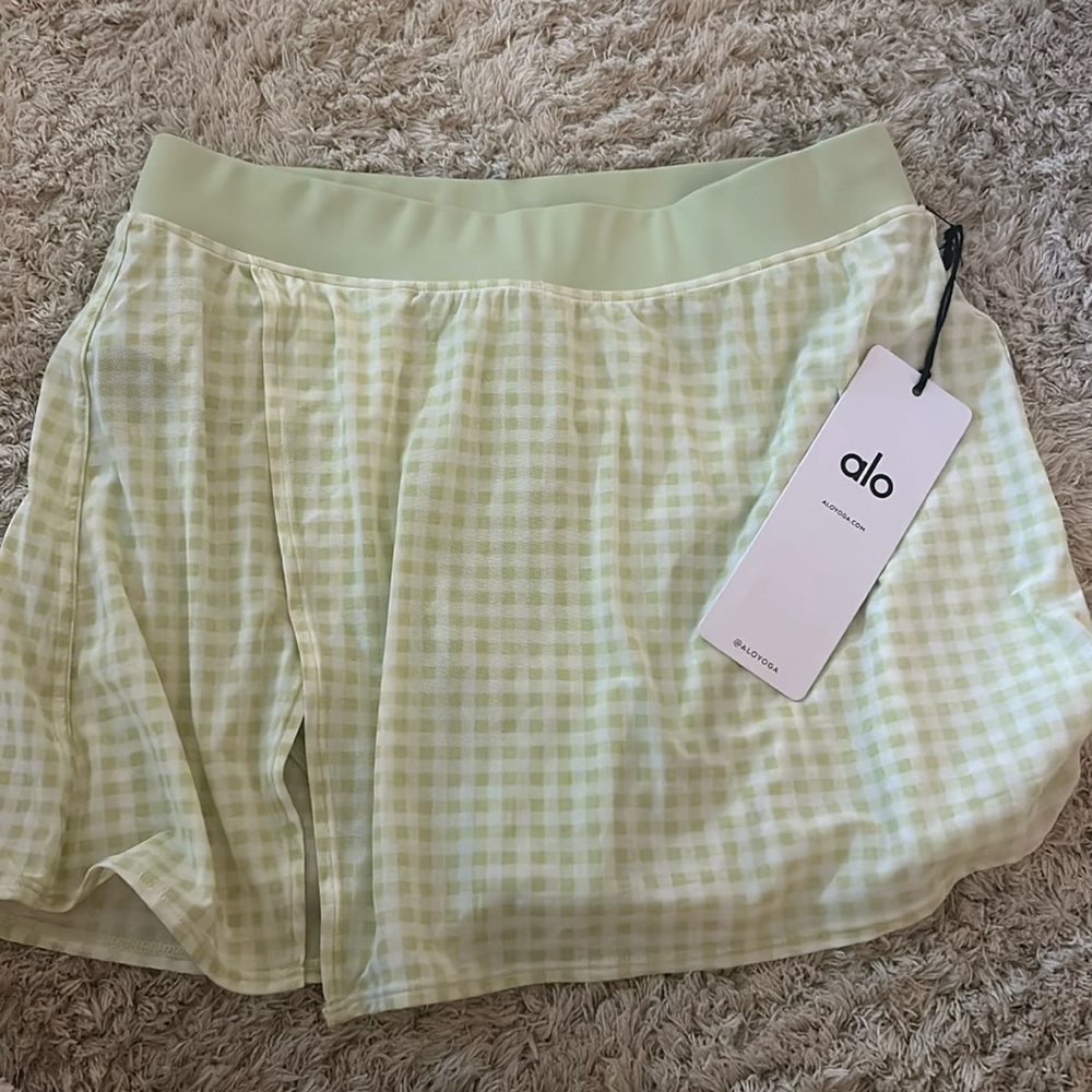 Alo Yoga Gingham skirt NWT